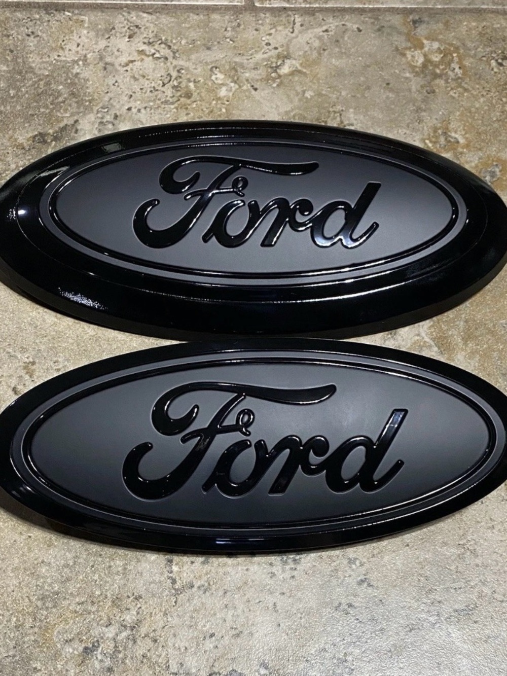Custom 2021-2023 Ford F150 Matte & Gloss Black Front & Back Emblem Replacements